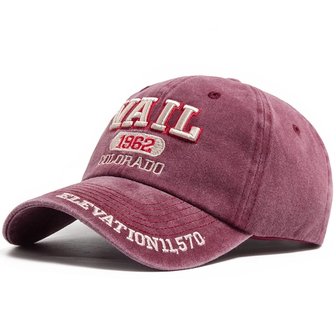 Vintage Baseballkappe Aus Gewaschener Baumwolle Retro Distressed Dad Hat 3D Buchstaben Stickerei Verstellbarer Sonnenhut