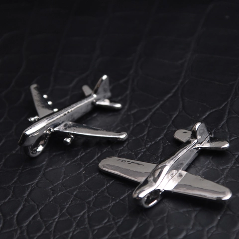Collar Con Colgante De Avión Hip Hop Vintage Aleación Plata Pulida Forma De Avión Cadena De Suéter Joyería Para Hombres Mujeres