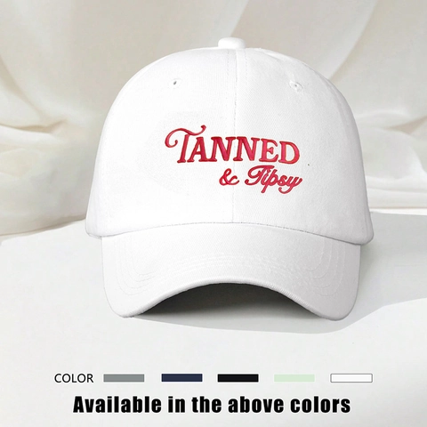 Casquette De Baseball Brodée TANNED And Tipsy Coton Lavé Ajustable Vintage Dad Hat Unisexe Extérieur Protection Solaire