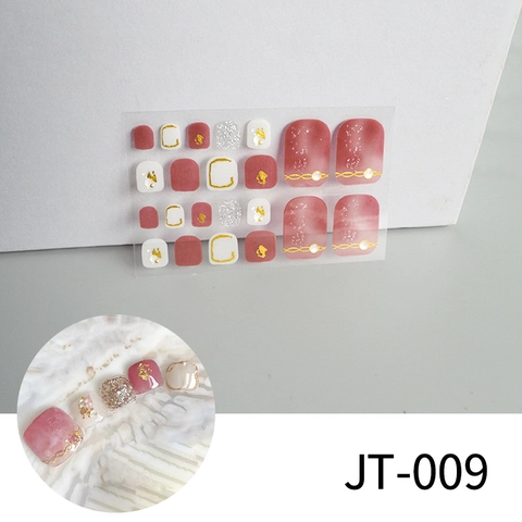 Pegatinas Uñas Pies 3D Estampado Dorado Autoadhesivas Purpurina Lentejuelas Perlas Artificiales Concha Patrón Mármol Pedicura DIY Elegante Colorido