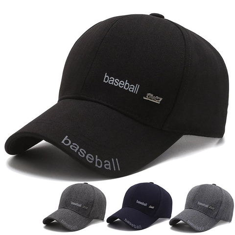 Herren Baseball Cap Verstellbar Polyester Sonnenschutz Outdoor Freizeit Sport Buchstabendruck Metallschild