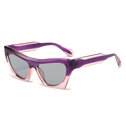 Occhiali Da Sole Occhio Di Gatto Retro Protezione UV400 Montatura PC Lenti Sfumate Streetwear Per Donna Uomo