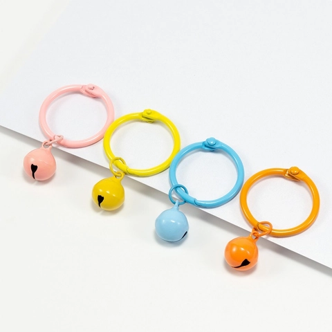Anilla De Encuadernación De Metal Pintado De Colores Con Campana Accesorios Para Hacer Joyas Llavero Bucle Redondo