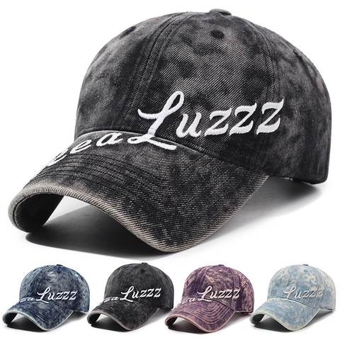 Cappello Da Baseball In Cotone Denim Lavato Vintage Per Uomo Donna Tesa Curva Ricamo Lettere Cappello Regolabile