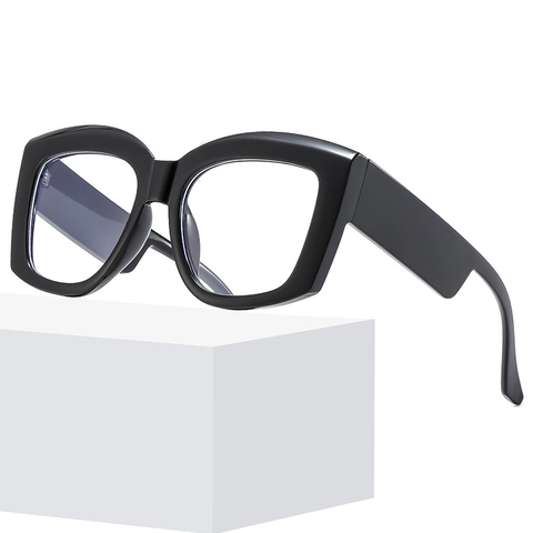 Big Frame Anti Blue Light Eyeglasses PC Frame AC Lens Fashion Retro Polygon Optical Eyewear For Men Women Trend