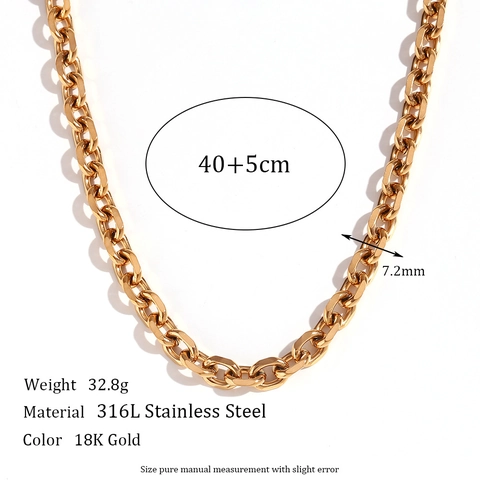 Gioielli Catena a Taglio Incrociato Minimalista in Acciaio Inossidabile Placcato Oro 18K per Donna Collana Bracciale Cavigliera Catena da Vita