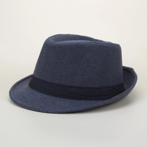 British Style Woolen Fedora Hat For Men Women Casual Rolled Brim Jazz Hat Warm Winter Sunshade Performance Stage Hat
