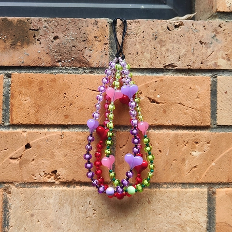 Chaîne de Téléphone en Acrylique Perlée avec Cœur Sweet Cool pour Femmes Cordon de Mobile Style Y2K Ins Breloque d'Appareil Photo Bijoux Cadeau