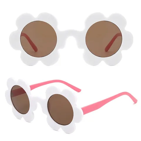 Flower Shaped Sunglasses Kids Sunflower Sunglasses UV400 Protection PC Frame Cute Novelty Party Eyewear For Boys Girls