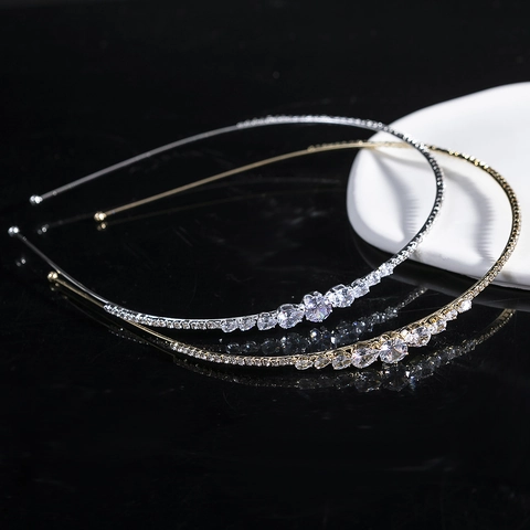 Cerchietto Elegante Con Strass Fascia Per Capelli Sottile In Metallo Con Cristalli Luccicanti Per Donna Accessori Di Lusso