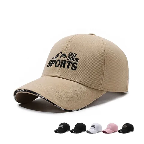 Outdoor Sport Honkbalpet Polyester Geborduurd Bergpatroon Verstelbare Zonnehoed Voor Heren Dames Casual