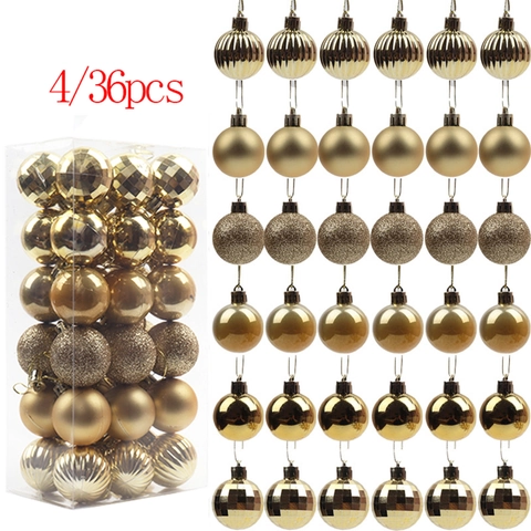 Christmas Ball Ornaments Electroplated Plastic Shatterproof Multi Texture Holiday Tree Hanging Decorations Colorful
