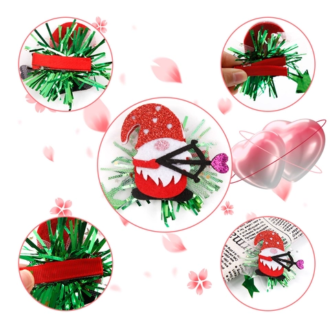 Valentine's Day Heart Hair Clips Glitter XOXO LOVE Letter Mesh Tulle Hairpins Romantic Wedding Party Decoration Accessories For Women