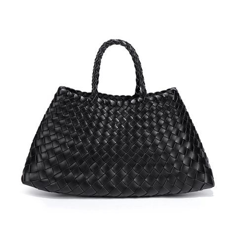 Französischer Stil PU Geflochtene Handtasche Große Kapazität Vintage Korbtasche Für Damen Intrecciato Tote Bag Mit Innentasche Mode