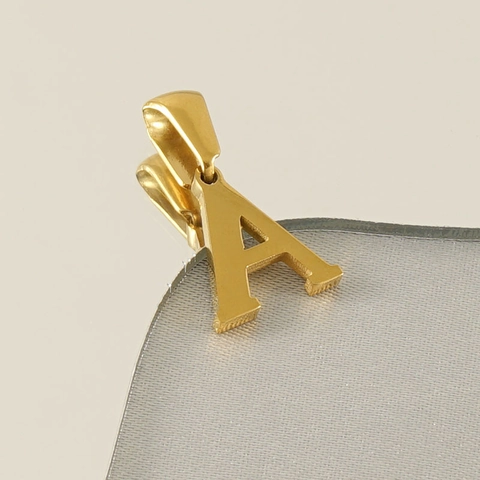 Collana Ciondolo Lettera Alfabeto Acciaio Inossidabile Placcato Oro 18k Gioielli Di Moda Minimalista Donna Uomo