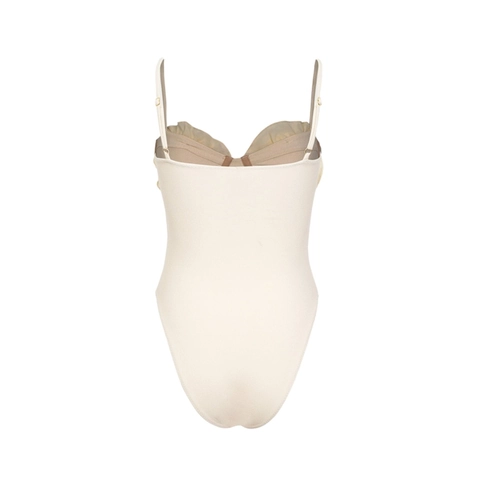 Traje De Baño De Una Pieza Para Mujer Aplique De Rosa Flor 3D Tirantes Finos Moda De Playa Verano Vacaciones Monokini