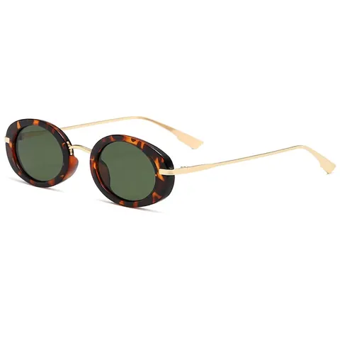 Retro Oval Sonnenbrille Metallrahmen UV400 Schutz Vintage Y2K Cat Eye Stil Punk Mode Brillen Für Herren Damen