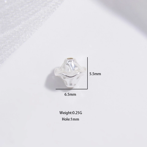 925 Sterlingsilber Unregelmäßige Gedrehte Abstandsperlen Barock Plissierte Lose Perlen Für DIY Armband Halskette Schmuckherstellung