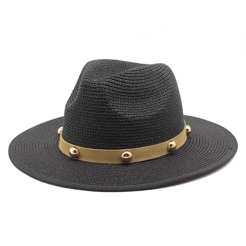 Cappello Fedora Panama In Paglia Con Fondo Rosso Fascia Motivo Etnico Vintage Protezione UV Estate Spiaggia Per Donne Uomini