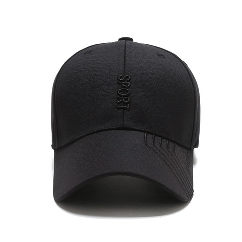 Sport Baseball Cap Polyester Cotton Blend Adjustable Metal Buckle Sun Protection Curved Brim Outdoor For Men