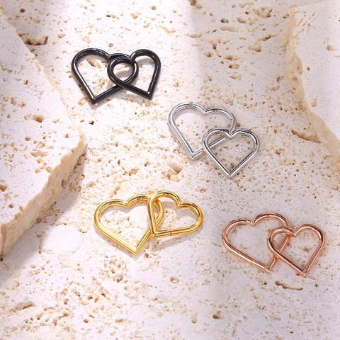 Heart Moon Ear Cartilage Helix Ring 316L Surgical Steel Seamless Clicker Daith Piercing Jewelry Zirconia