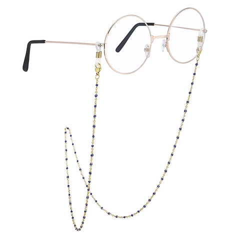 Fashion Beaded Glasses Chain Stainless Steel Mask Lanyard Anti Slip Eyeglass Strap For Women Accessories