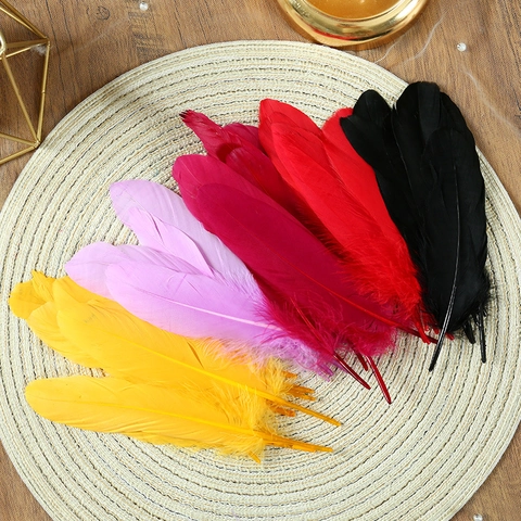 Natural Colorful Goose Feathers For DIY Handcraft Dreamcatcher Wedding Party Home Decoration Soft Light Apparel Accessories