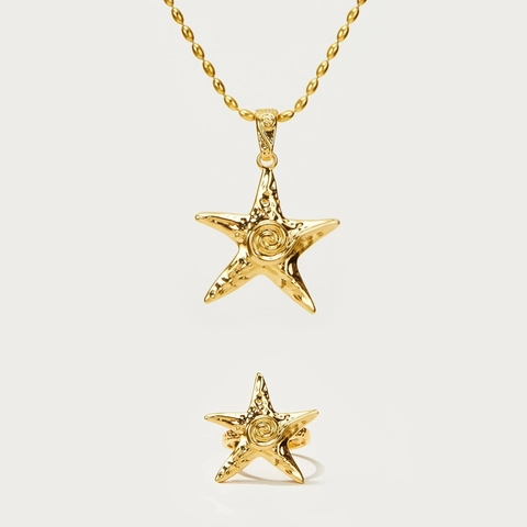 Seestern Meeresschildkröte Delphin Herz Anhänger Halskette Gold Vergoldetes Kupfer Ozean Strand Schmuck Für Damen