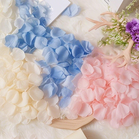 Artificial Rose Petals Satin Non-Woven Fabric For Wedding Proposal Valentine Party Decoration Romantic Flower Confetti