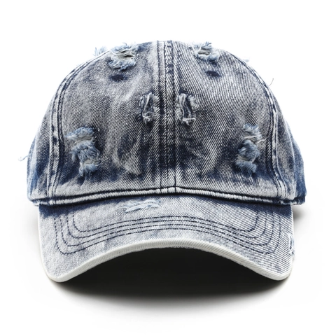 Cappellino da Baseball in Denim Lavato Vintage Distressed per Donna Uomo Regolabile Cappello da Sole Strappato Casual in Cotone