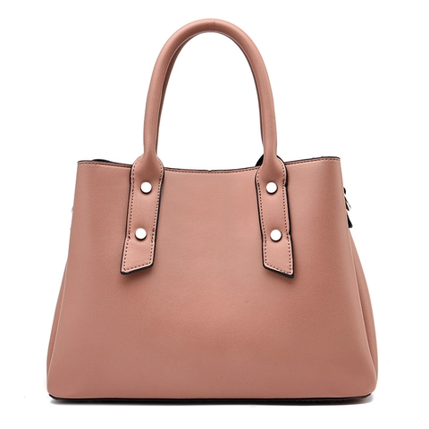 Women Handbag PU Leather Large Capacity Shoulder Bag Crossbody Solid Color Silver Chain Decor Casual Street Office