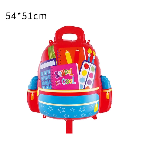 Back To School Foil Balloons Aluminum Mylar Pencil Backpack Bus Shapes Classroom Welcome Party Decoration Cartoon