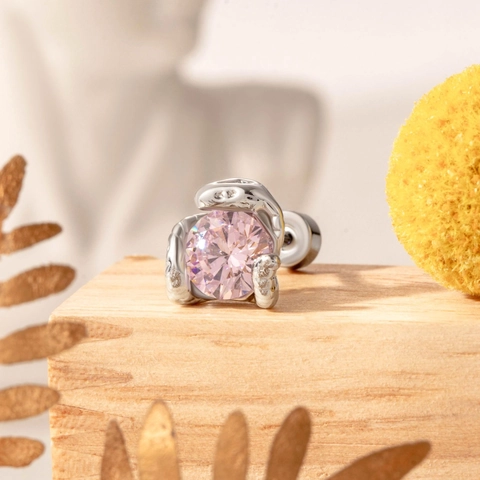Stainless Steel Schlange Zirkon Schraubverschluss Knorpel Ohrstecker Punk Hip Hop Schmuck Zubehör