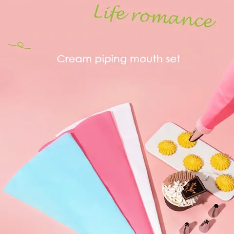 Cake Decorating Piping Tips Stainless Steel Nozzles Reusable EVA Piping Bags Plastic Scrapers Professional Baking Tools Supplies
