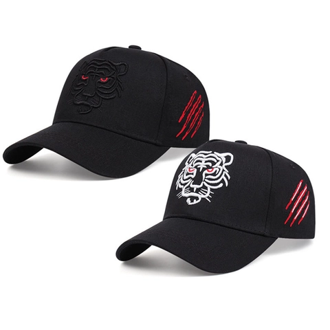 Gorra de Béisbol Bordado de Tigre Hip Hop para Hombres Mujeres Patrón Animal Vintage Arañazo Ajustable Sombrilla Gorra de Papá