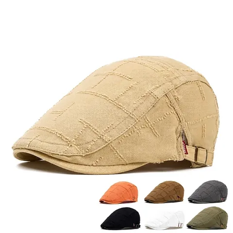 Coppola Retrò Cotone Traspirante Fibbia In Metallo Regolabile Berretto Ivy Per Uomo Donna Casual Outdoor