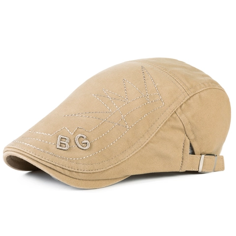 Coppia Piatta Vintage Puro Cotone Berretto Regolabile Traspirante Ricamo Corona Cappello Casual Per Uomini