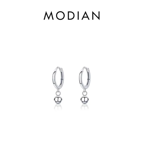 Orecchini A Cerchio In Argento Sterling 925 Con Pendente A Sfera Lucida Gioielli Per Orecchie Geometrici Minimalisti Da Donna