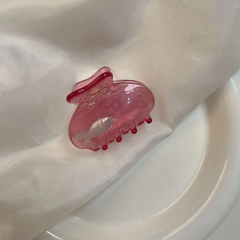 Kleiner Haarklammer Aus Transparentem Harz Mit Dimensionalem Fisch-Design Sommer-Pferdeschwanz-Styling Für Frauen Mädchen