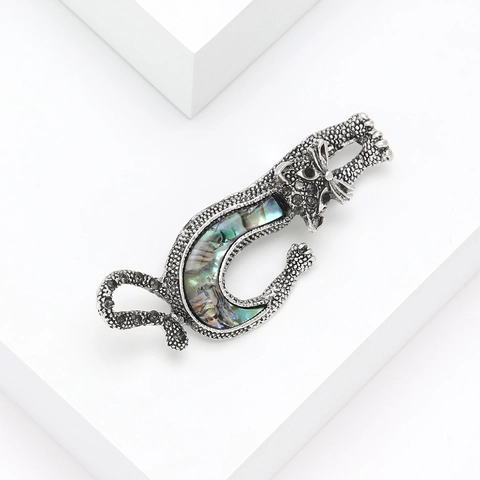 Broche De Gato Animal Vintage Aleación Concha De Abulón Incrustada Diamantes De Imitación Accesorio Retro Para Mujer