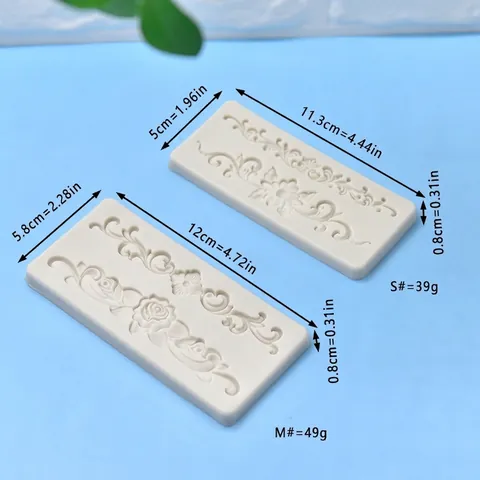 European Relief Flower Border Silicone Mold Fondant Cake Decorating Tool DIY Baking Sugarcraft Handmade Soap Candle Making