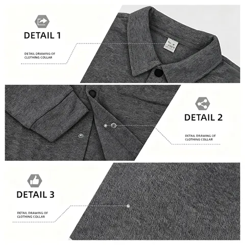 Men Shacket Jacket Brushed Soft Long Sleeve Button Down Lapel Slim Fit Chest Pockets Casual Outerwear Autumn Winter
