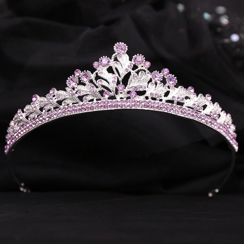 Bridal Crown Tiara Alloy Rhinestone Elegant Floral Leaf Design Wedding Party Hair Accessories For Women