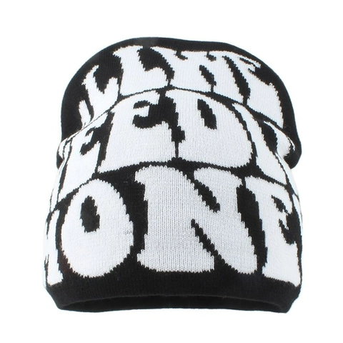 Retro Jacquard Buchstaben Strickmütze Acryl Warme Wintermütze Hip Hop Skull Cap Für Herren Damen Casual Outdoor Beanie