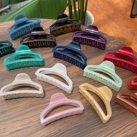 Mollette Per Capelli Grandi Eleganti Per Donna Retro Francese Farfalla Fiocco Design Resina Traslucida Tenuta Forte Accessorio
