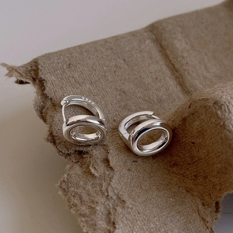 Orecchini A Cerchio Minimalisti A Forma Di O Argento Sterling 925 Orecchini Geometrici Huggie Da Donna Gioielli Lucidi