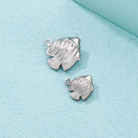 Colgantes En Forma De Pez Acero Inoxidable Huecos Pez Tropical Charms Para Creación De Joyas DIY Accesorios