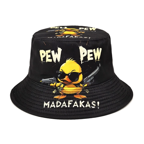 Cappello Da Pescatore Divertente Anatra Cartone Animato Tela Di Cotone Protezione Solare Outdoor Streetwear Con Occhiali Da Sole