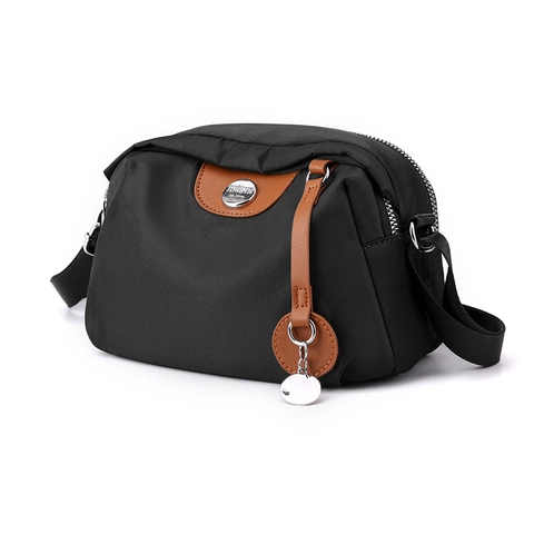Borsa A Tracolla Da Donna In Nylon Multi-Tasca Leggera Impermeabile Casual Con Finiture In Pelle PU