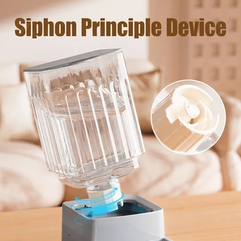 Distributeur Automatique Nourriture Et Eau Gravité Gamelle Grande Capacité Plastique PP Transparent Pour Chats Chiens